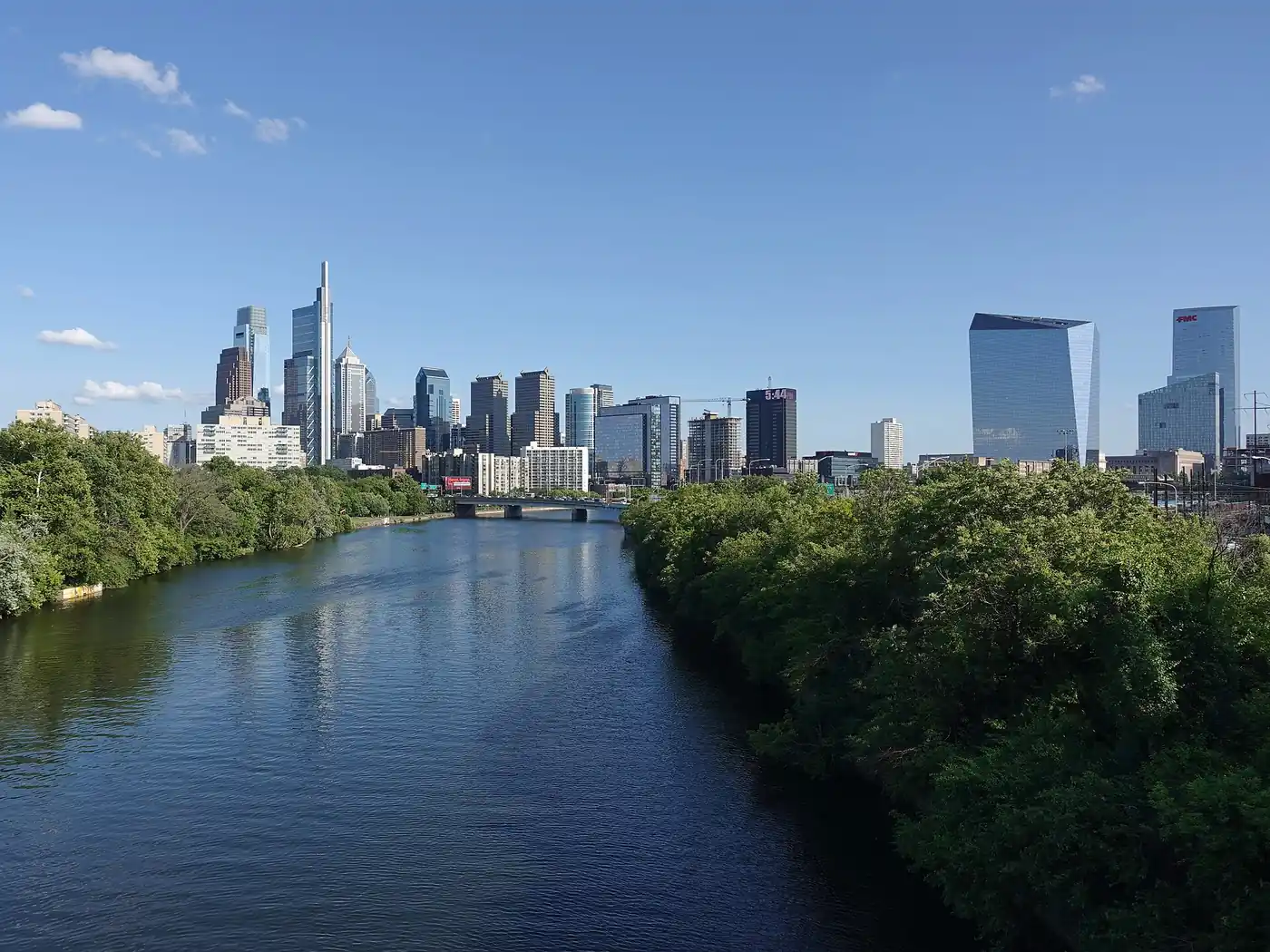 Philadelphia skyline along the Schuylkill River